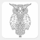 Search for owl mandala stickers Zen doodle style