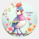 Recherche de oiseau rose autocollants Floral