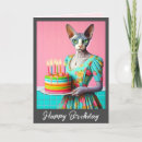 Recherche de sphynx chat vœux cartes Chat sans cheveux