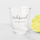 Search for bridesmaid shot glasses Typography