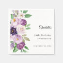 Search for purple floral napkins Violet