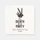 Search for till death do us party napkins Black and white