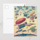 Recherche de zeppelin cartes postales Rétro
