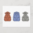 Search for see no evil postcards Monkeys