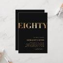Search for mens 80th birthday invitations Gold