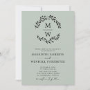 Search for monogram wreath wedding invitations Qr code