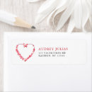 Search for valentines day return address labels Pink and red