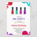 Search for nail polish invitations Spa party
