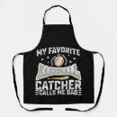 Search for baseballs aprons Father