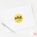 Search for yellow monogram stickers Elegant