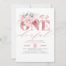 Search for rose gold 1st birthday invitations Little miss onederful