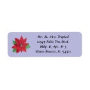 Search for poinsettia return address labels Holly