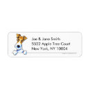 Search for wire return address labels Fox terrier