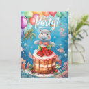 Recherche de hippopotame invitations Mignon