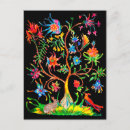 Search for colourful bird art postcards Tree