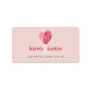 Search for pink hearts return address labels Couple