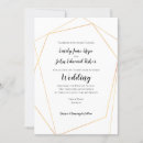 Search for gold geometric frame wedding invitations Simple