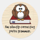 Search for grammar nerd stickers English