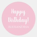Search for pink girl birthday stickers Simple