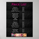 Search for salon price list posters Service