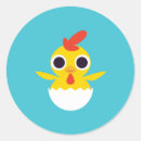 Recherche de poussins autocollants Jaune