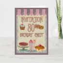 Search for cake party invitations 80th