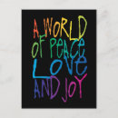 Recherche de joie au monde cartes postales Typographie