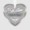 Search for 30th wedding anniversary ornaments 30 years