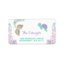 Search for mermaid birthday return address labels Magical