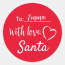 Search for from santa tag stickers Red