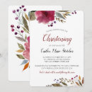 Search for burgundy christening invitations Elegant