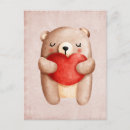 Search for valentine bear postcards Watercolor