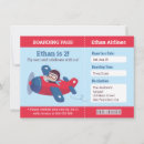 Search for boarding pass birthday invitations Aeroplane
