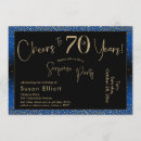Search for blue 70th birthday invitations Glam