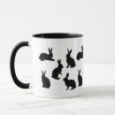 Search for rabbit silhouette mugs Black and white