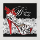 Search for zebra bridal shower invitations Red