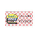 Search for 1950s return address labels Diner