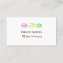 Recherche de macarons français cartes visite Customer