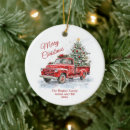 Search for red truck ornaments Rustic