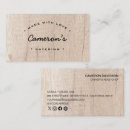 Recherche de style rustique cartes visite Customer