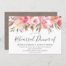 Search for coral rehearsal dinner invitations Floral