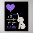 Search for purple elephant posters Alzheimer awareness day