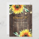 Search for sunflower sweet 16 invitations Rustic