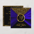 Search for blue gold 50th wedding anniversary invitations Fifty