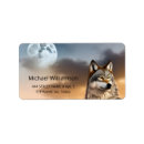 Search for wolf and moon return address labels Nature