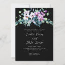 Search for black white purple invitations Watercolor