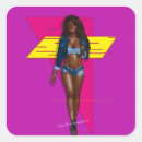 Recherche de afro girl autocollants Rouge