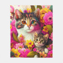Recherche de cat couvertures plaids Fleurs