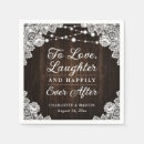 Search for happily ever after napkins Rustic