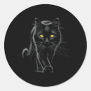 Search for black cat with yellow eyes stickers Animal